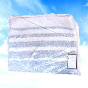 Chambray Bath Rug Blue/White stripe 20 x 32-100 % Cotton